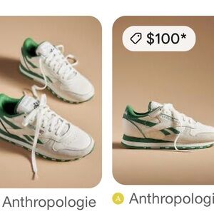Reebok 1983 Retro Sneaker Sz 5 1/2 Green Classic Leather